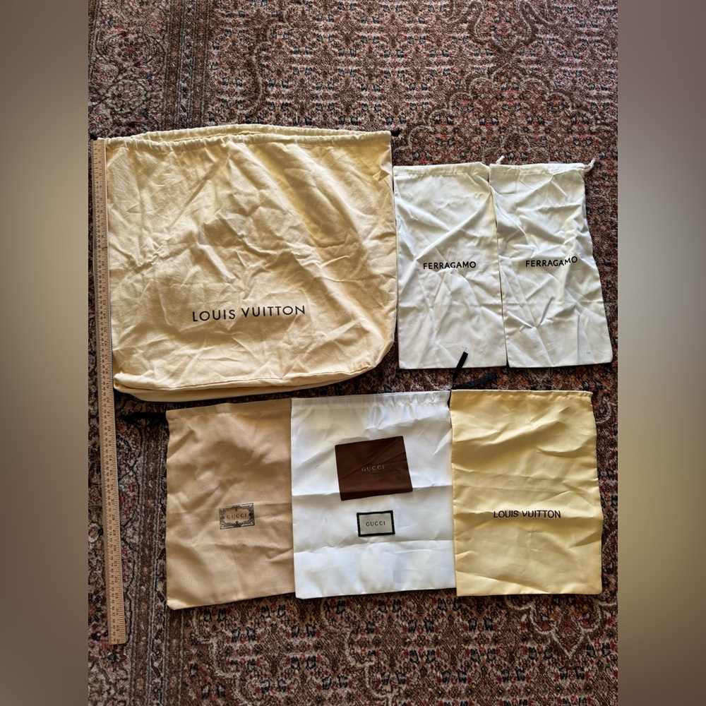 Designer storage pouches dust bags various brands bundle